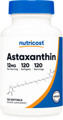 Nutricost Astaxanthin 12mg bottle front view