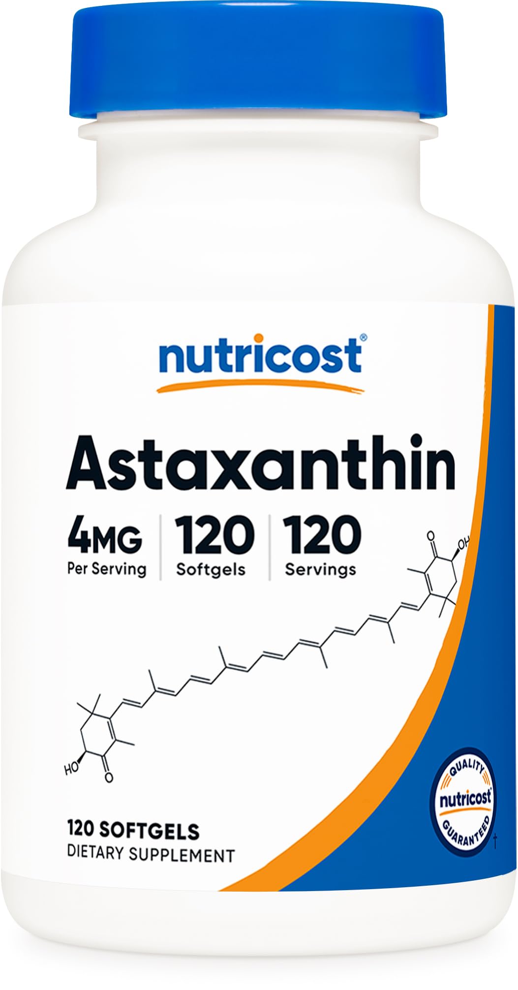 Nutricost Astaxanthin 4mg bottle exterior
