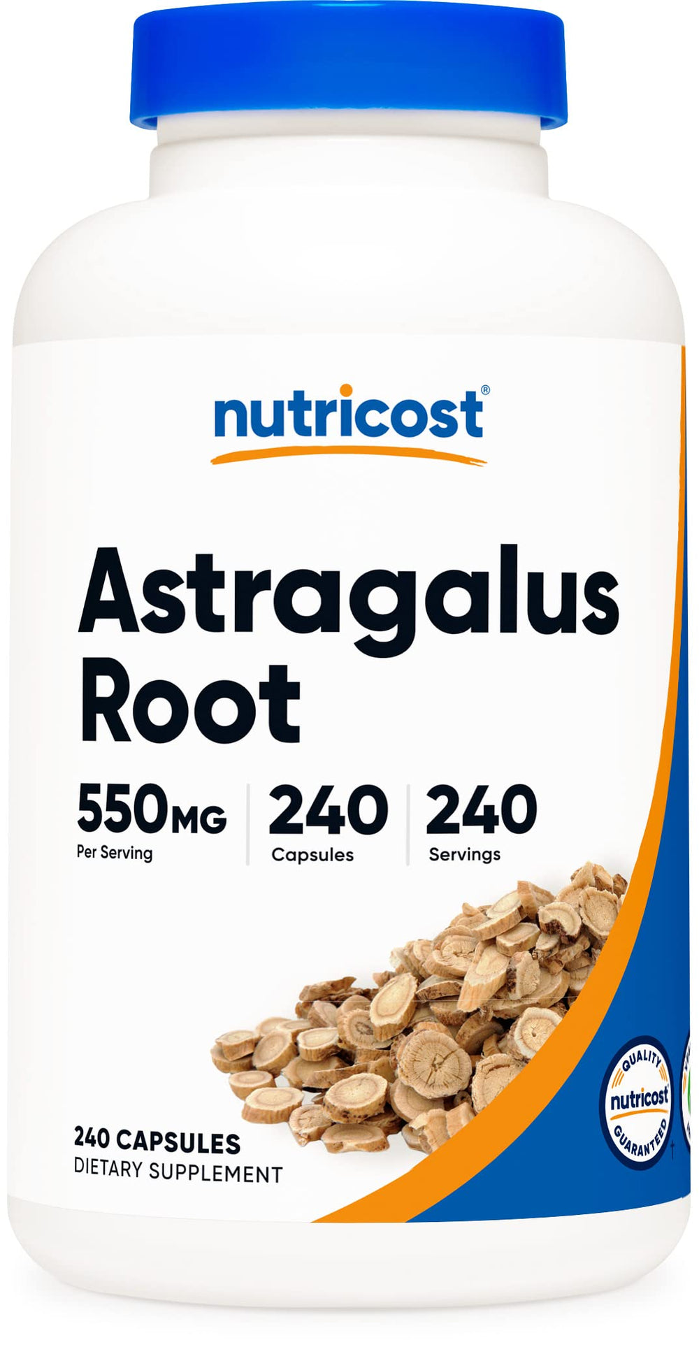 Nutricost Astragalus Capsules bottle with 240 vegetarian capsules