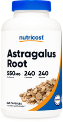 Nutricost Astragalus Capsules bottle with 240 vegetarian capsules