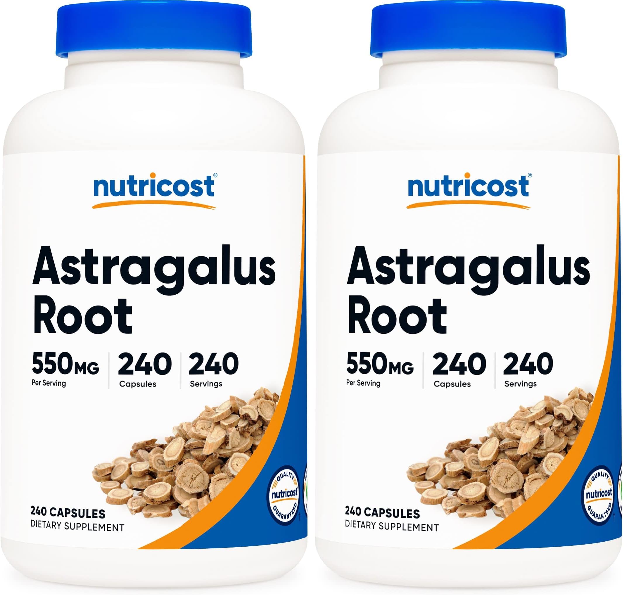 Hero image of Nutricost Astragalus Capsules bottle 550mg