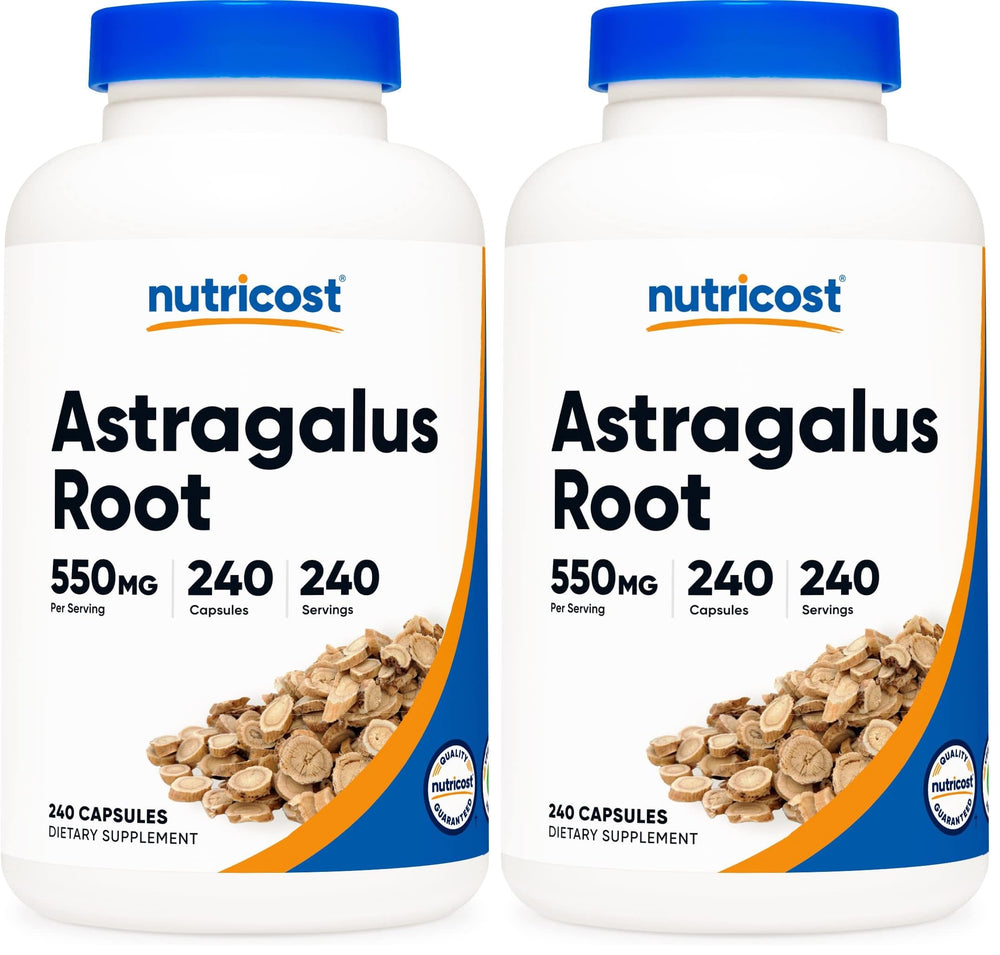 Hero image of Nutricost Astragalus Capsules bottle 550mg