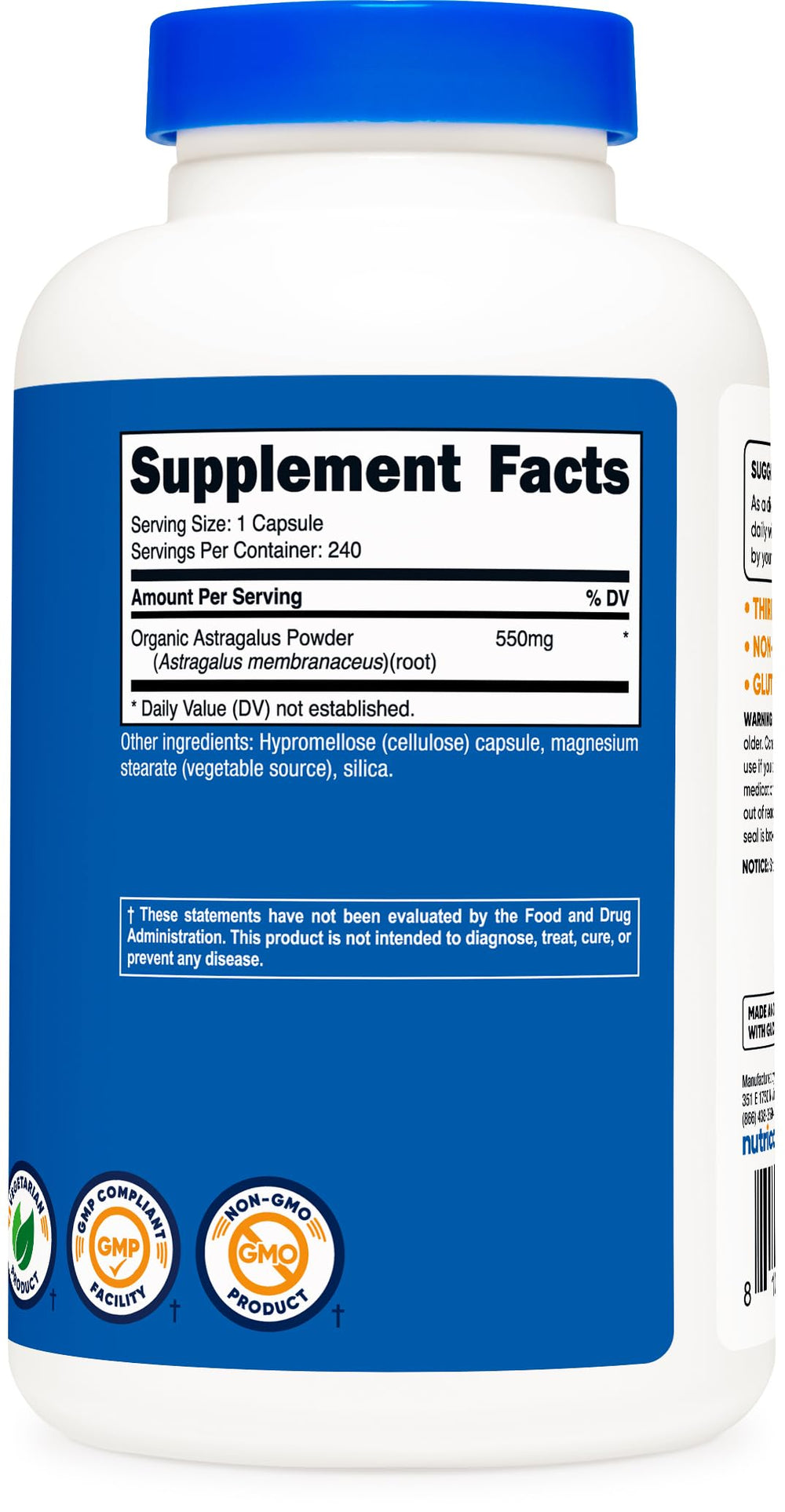 Non-GMO, soy-free and gluten-free ingredients