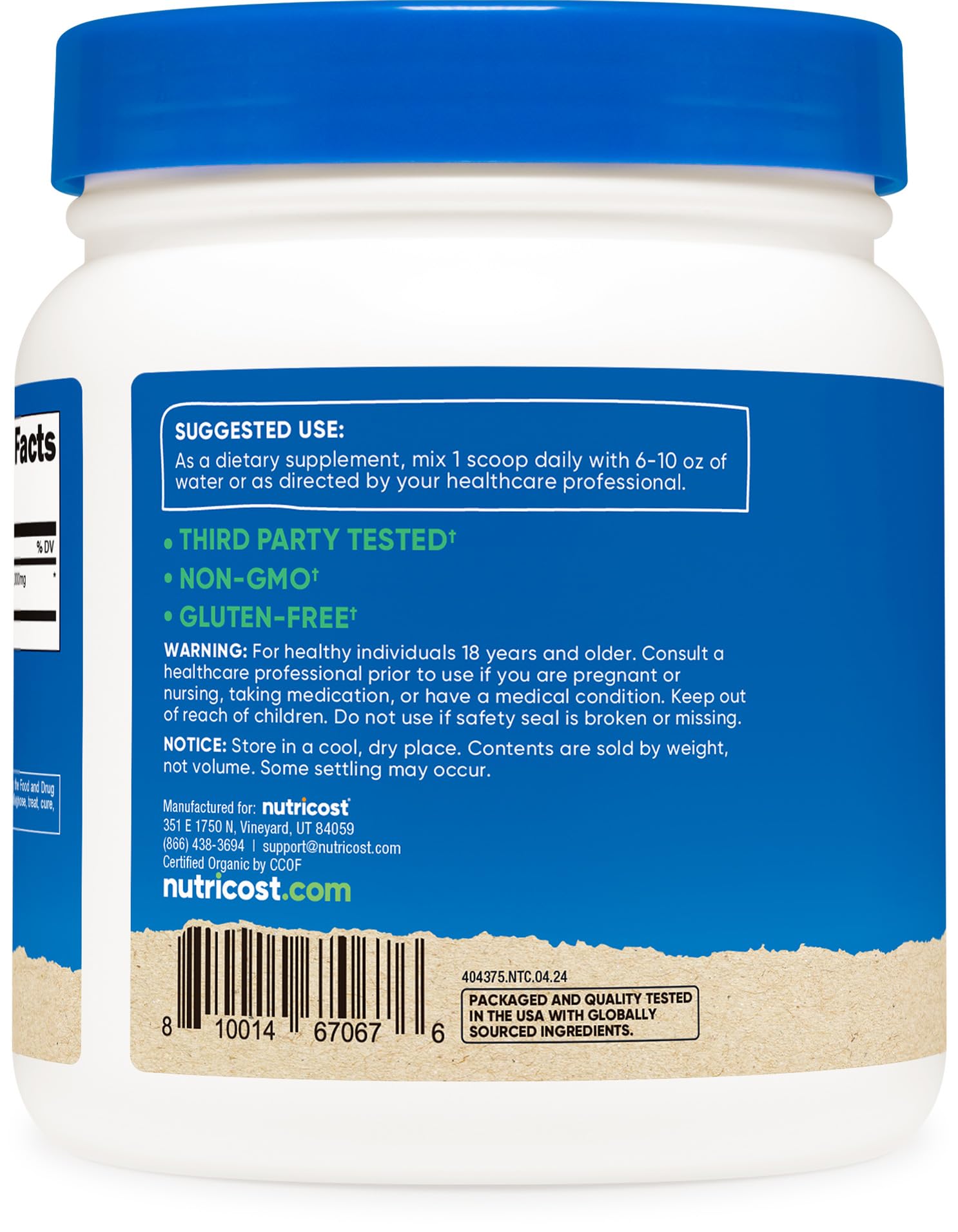 Included serving scoop with Astragalus powder