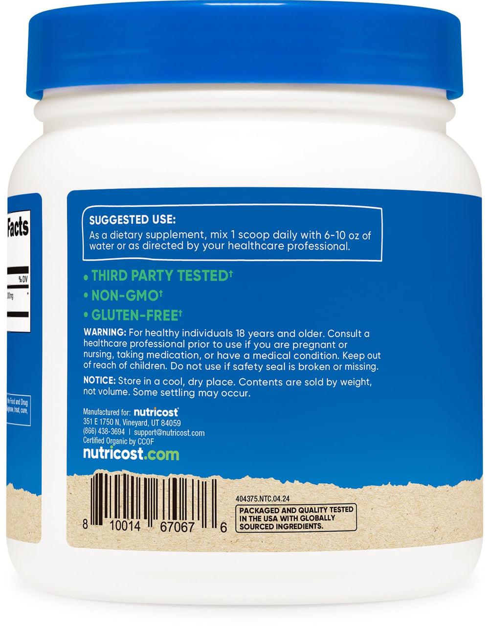 Included serving scoop with Astragalus powder