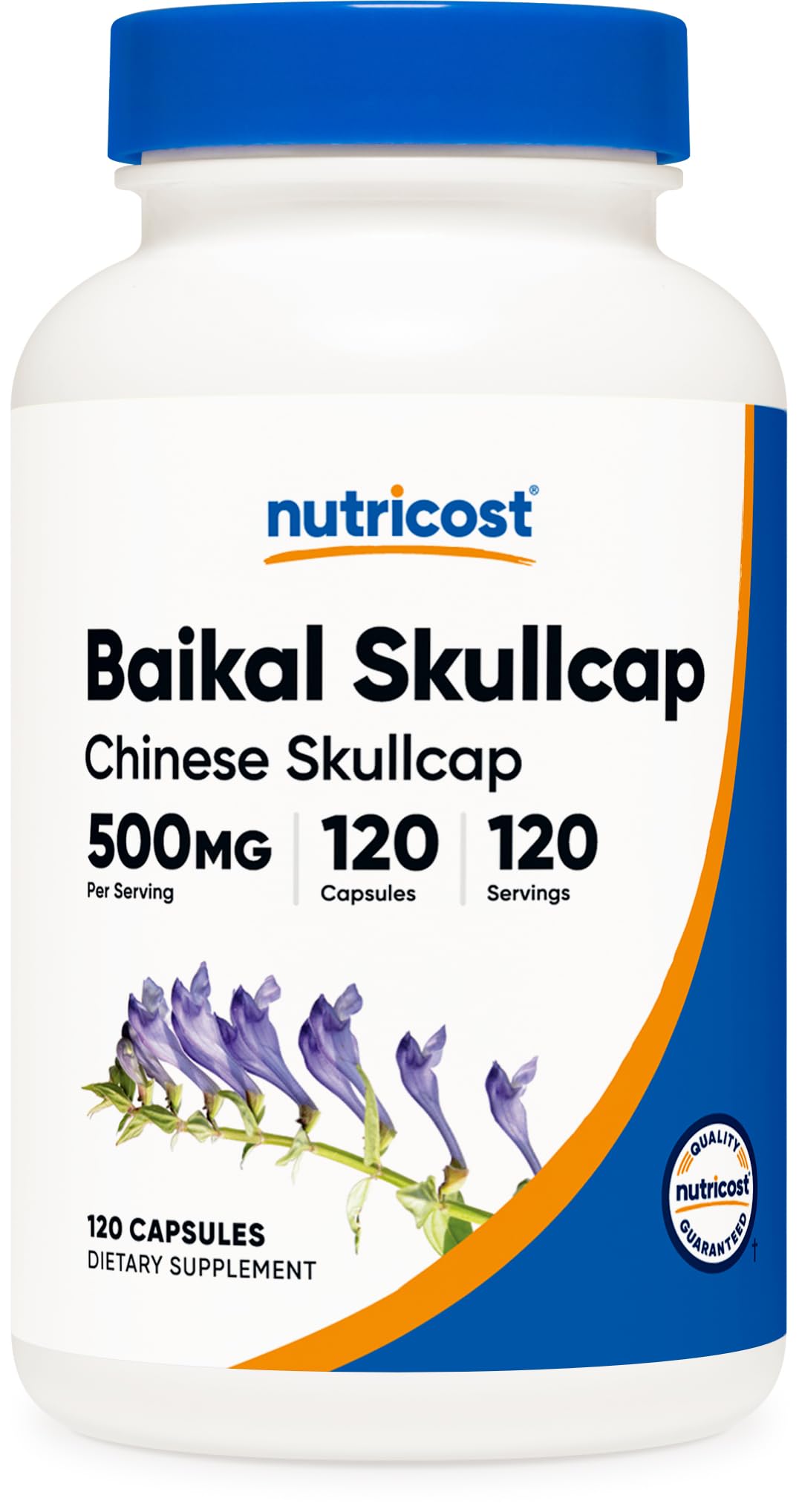 Nutricost Baikal Skullcap 500mg bottle front label