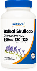 Nutricost Baikal Skullcap 500mg bottle front label