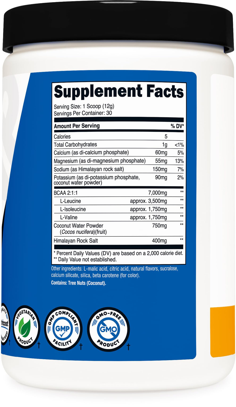 Quality assurance badges: NSF GMP, Gluten-Free and Non-GMO