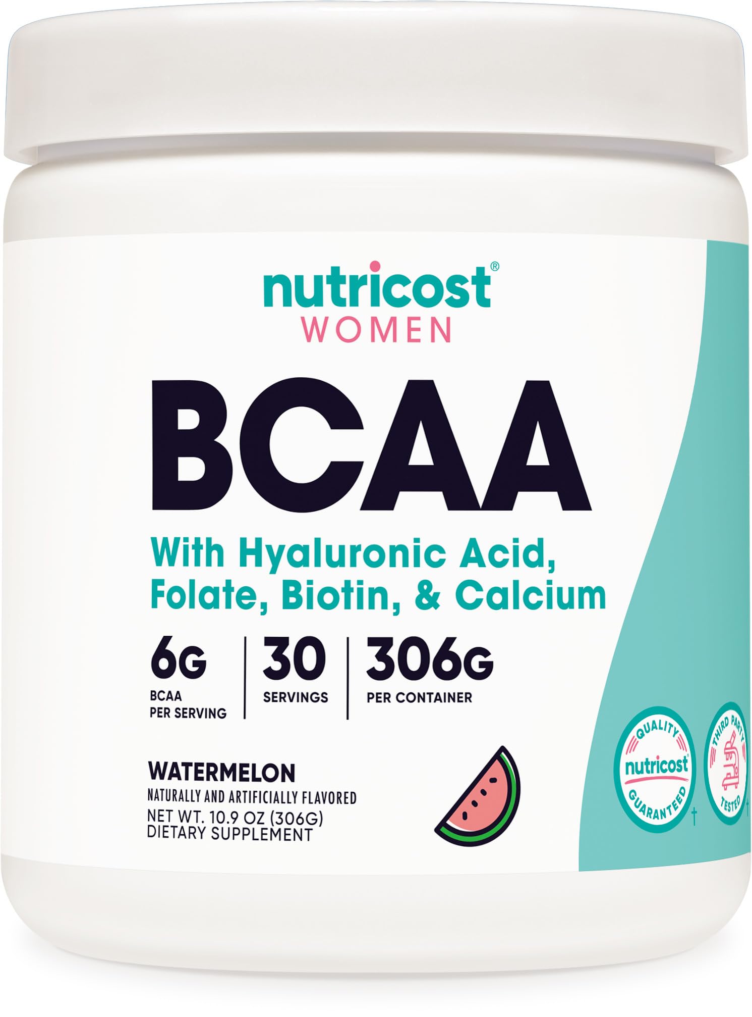 Nutricost BCAA for Women Watermelon flavor bottle - 30 servings