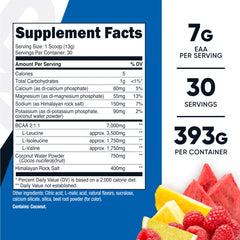 Front label of Nutricost BCAA + Hydration Powder Fruit Punch