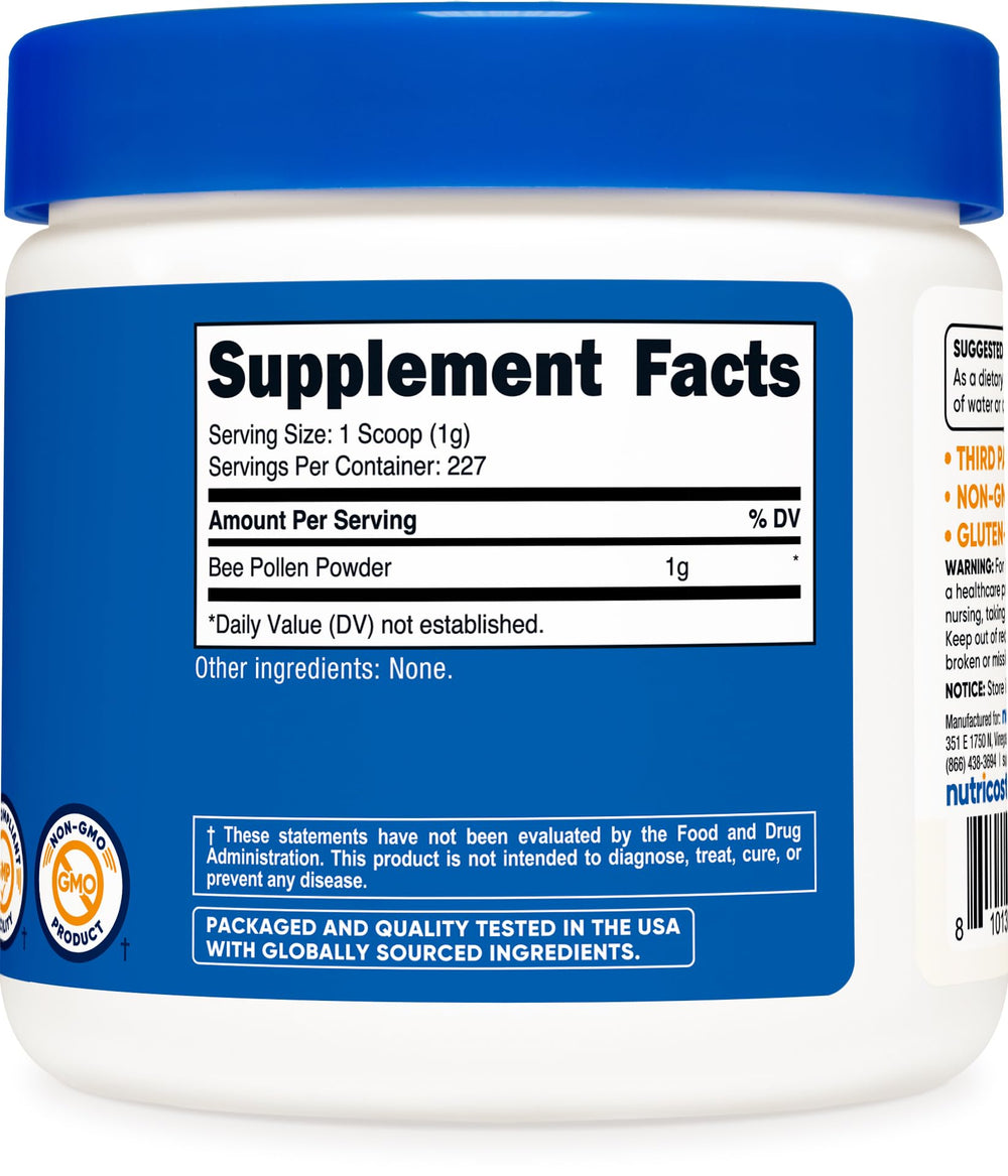 Gluten-free Nutricost Bee Pollen Powder