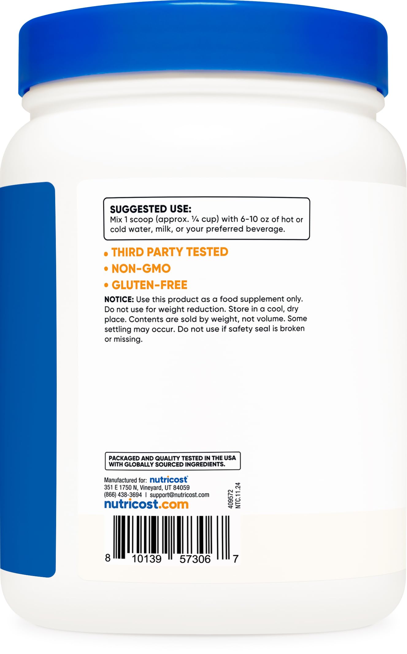 Nutricost powder dissolving in hot liquid for a comforting broth-like sip