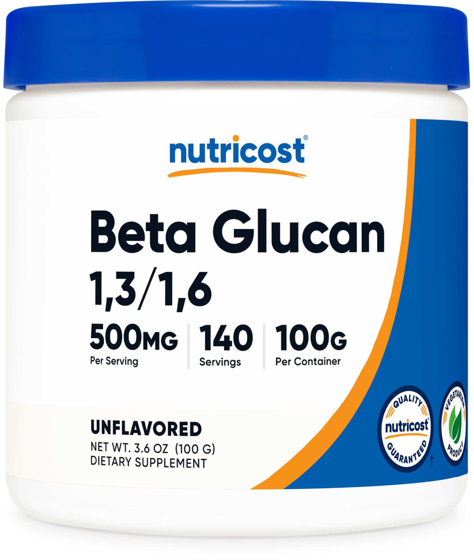 Nutricost Beta Glucan Powder 100g bottle