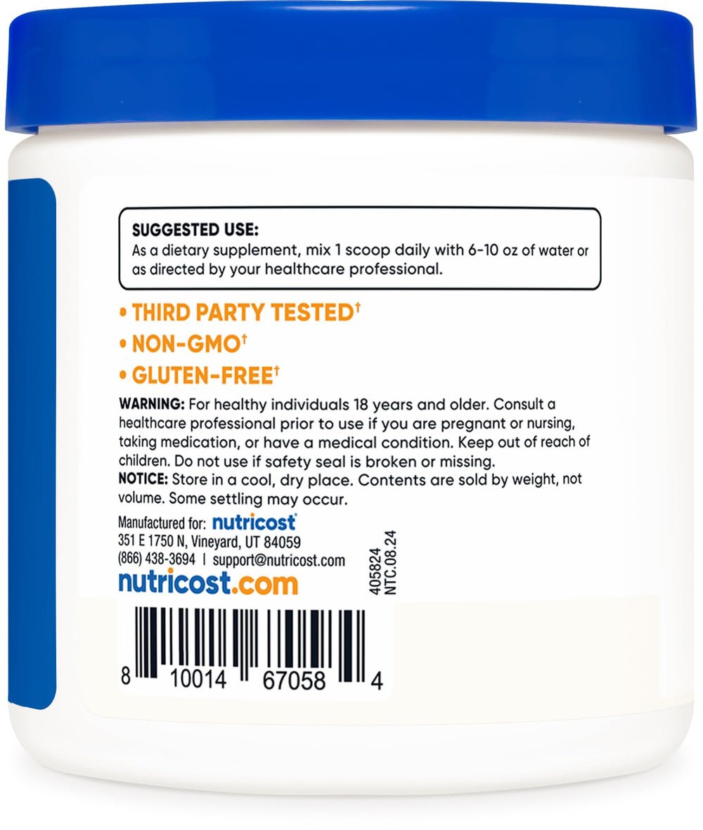 Nutricost Beta Glucan Powder - Non-GMO, gluten-free, third-party tested
