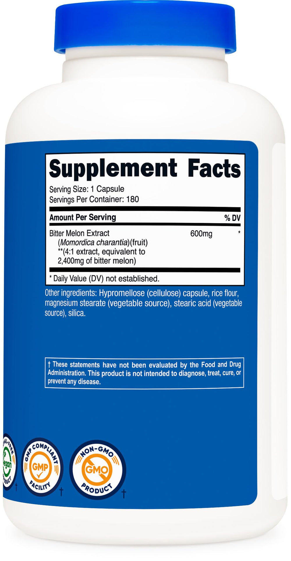 Bitter Melon 600mg 4:1 extract per capsule depiction
