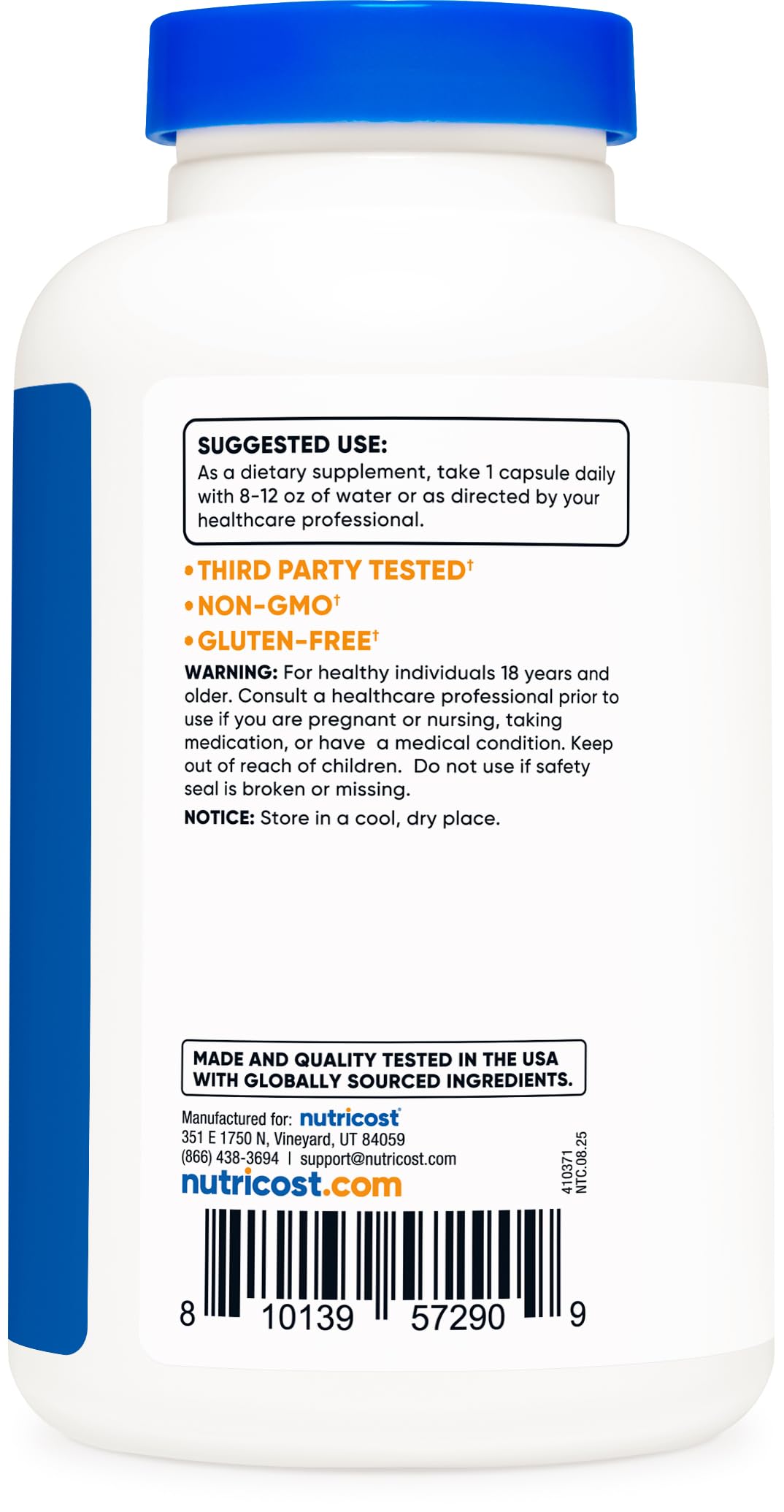 Nutricost Black Cohosh packaging box beside bottle