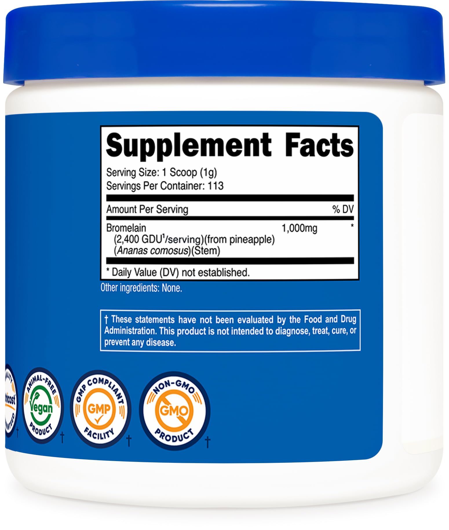 Scooping Nutricost Bromelain Powder to show texture