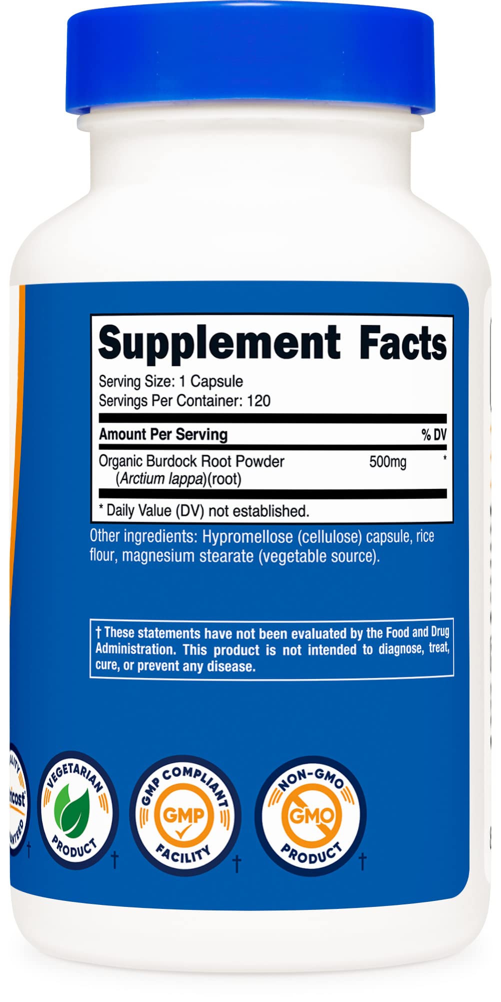 Nutrition and supplement packaging close-up