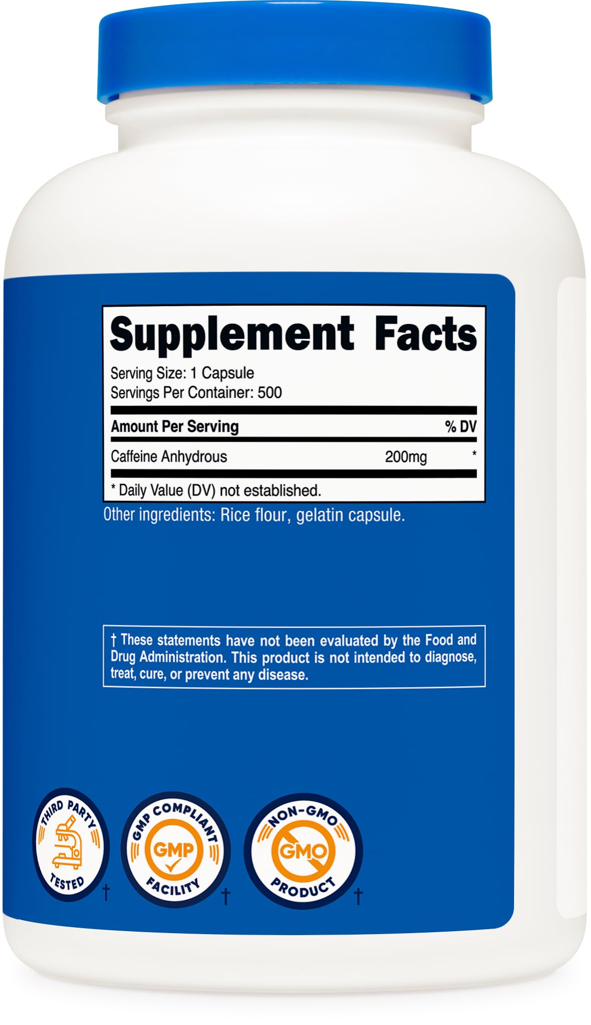 Factory label: NSF Certified, GMP compliant, FDA registered facility