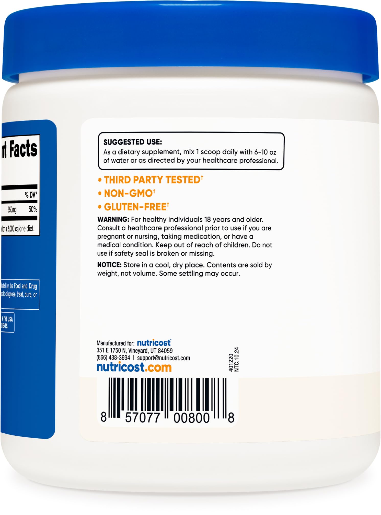 Non-GMO, gluten-free and third-party tested icons