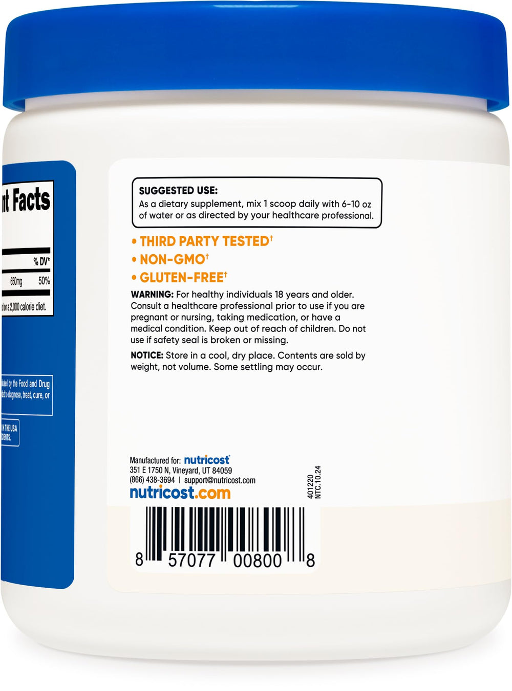 Non-GMO, gluten-free and third-party tested icons