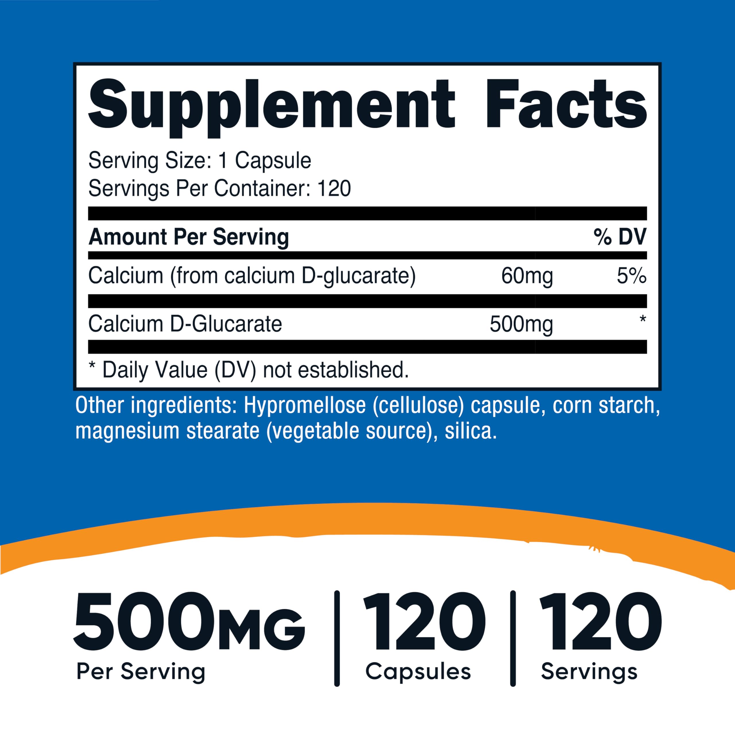 Bottle and packaging showing 120 veggie capsules