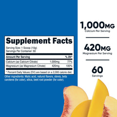 Nutricost Calcium Magnesium Powder Fruit Punch bottle with 60 servings