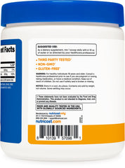 Label of Nutricost Calcium Magnesium Powder showing ingredients and certifications