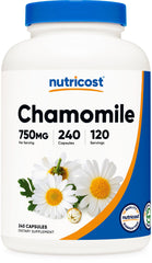 Nutricost Chamomile 750mg bottle with 240 vegetarian capsules