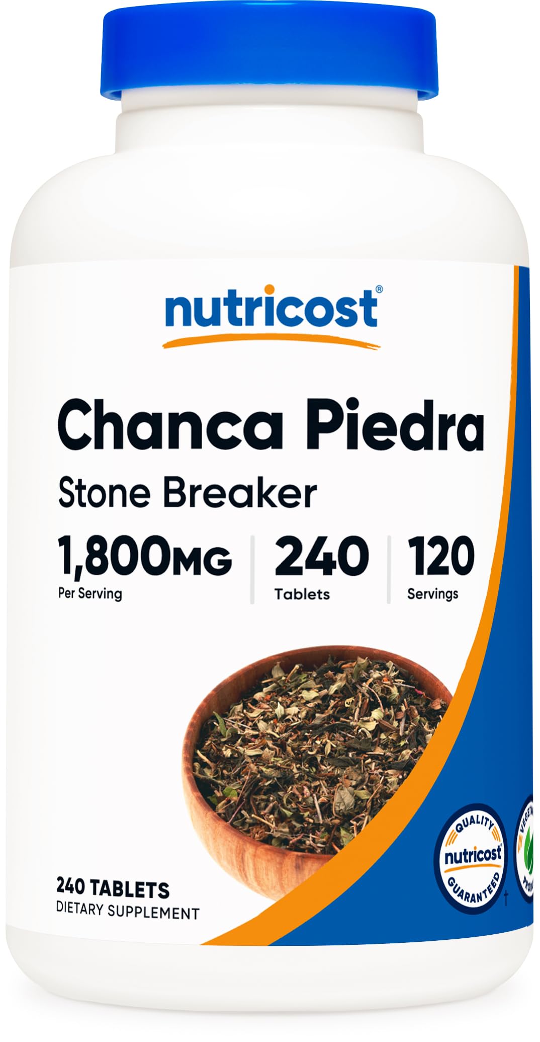 Nutricost Chanca Piedra Extract bottle label and tablets