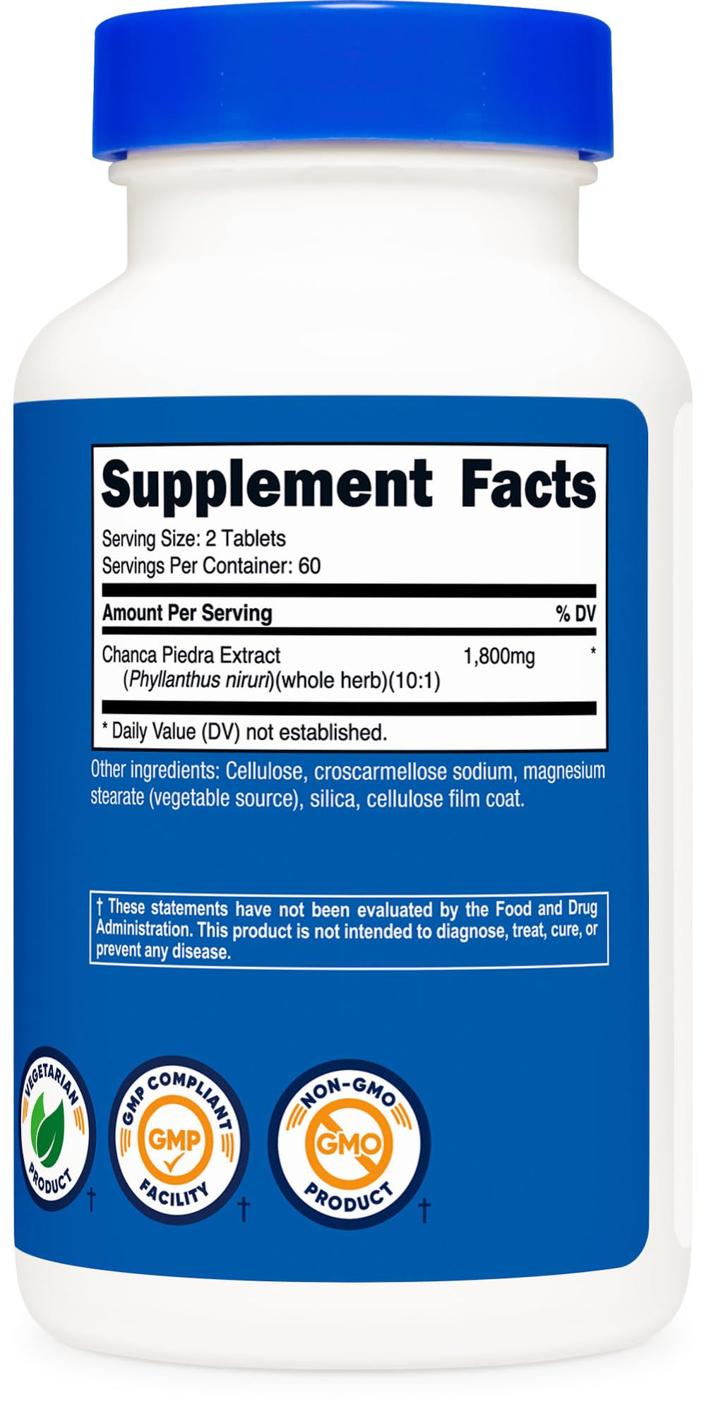 Nutricost Chanca Piedra Extract product image with bottle and tablets