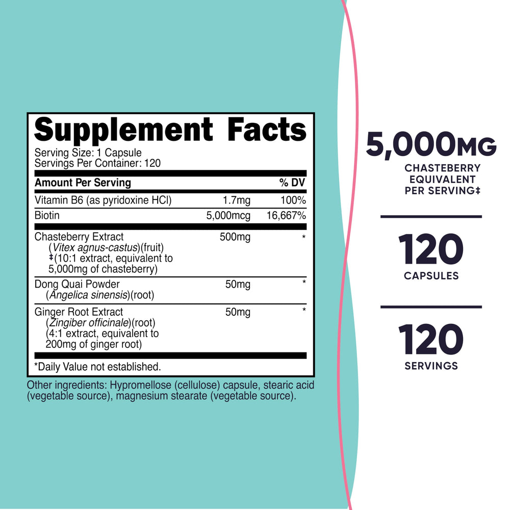 Chasteberry supplement ingredients