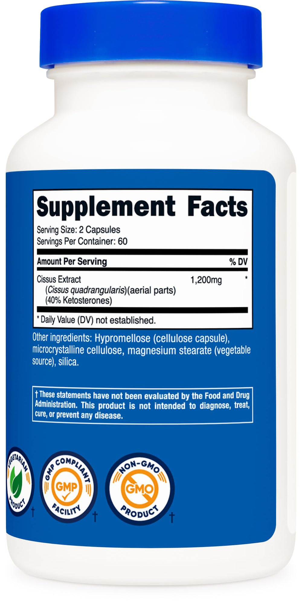 NSF Certification and GMP facility seal on label