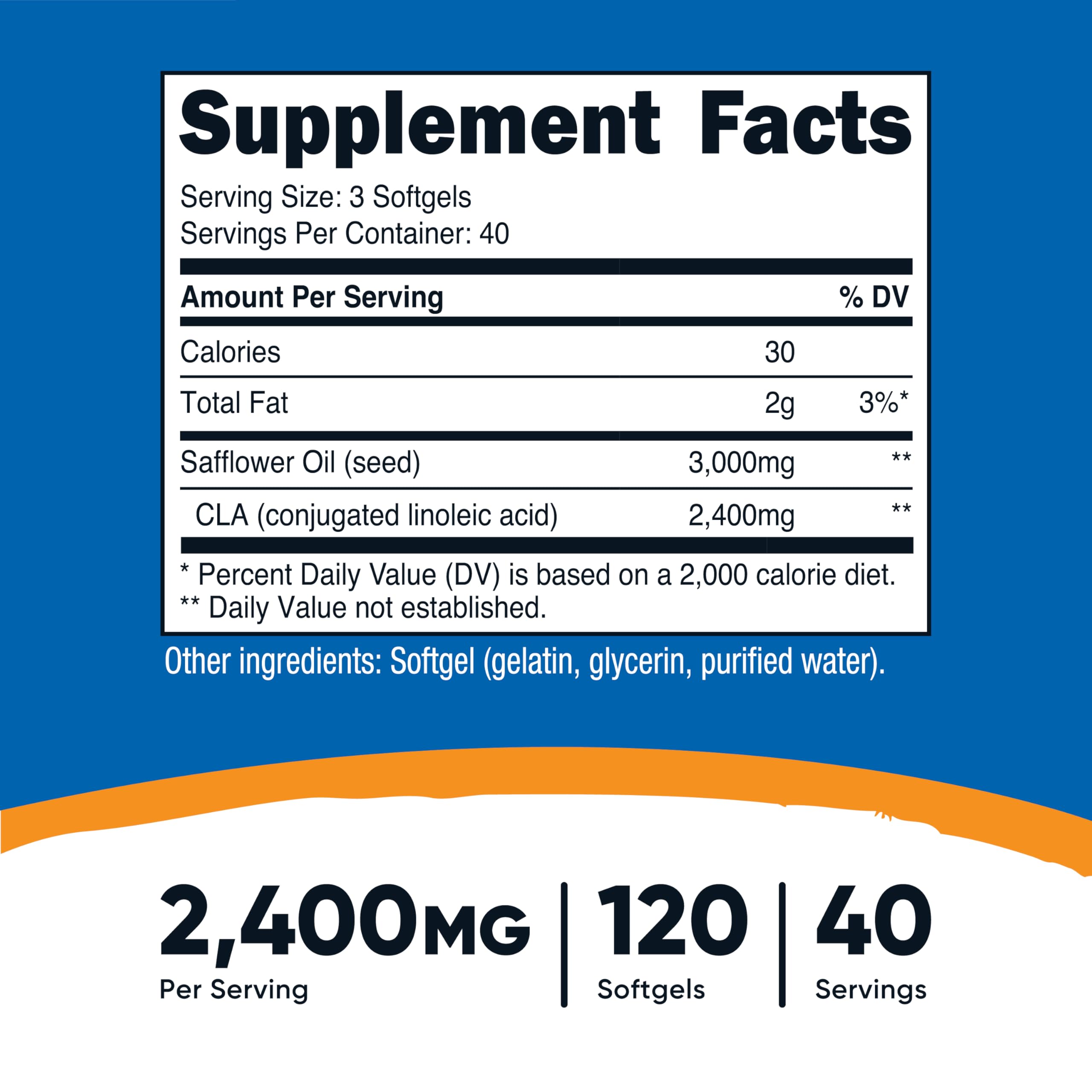Nutricost CLA softgels close-up