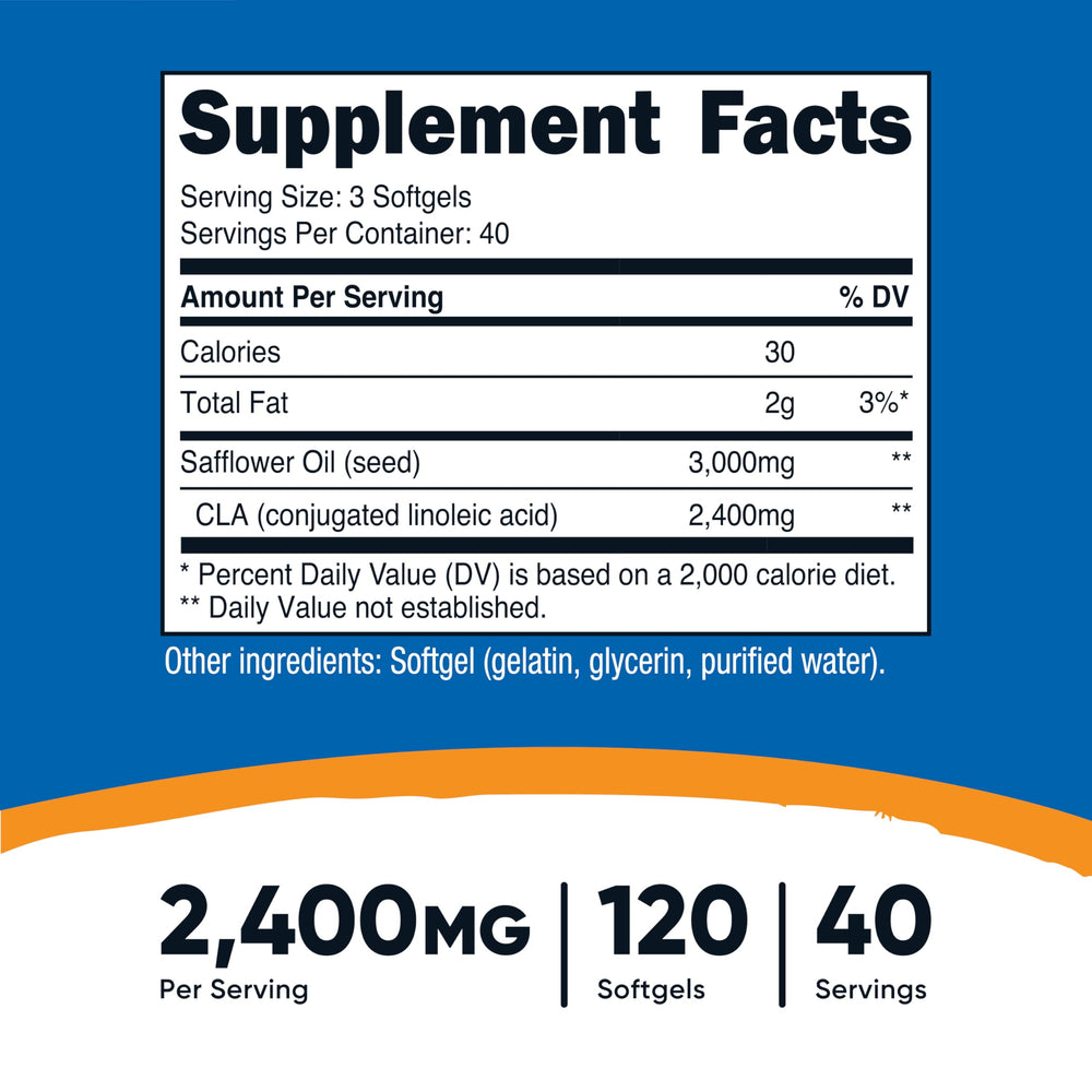 Nutricost CLA softgels close-up