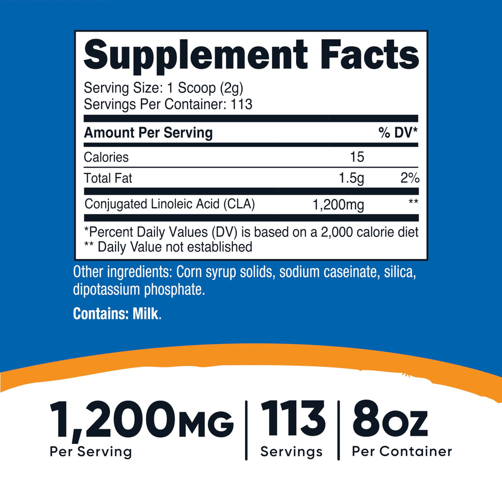 Serving scoop of Nutricost CLA powder