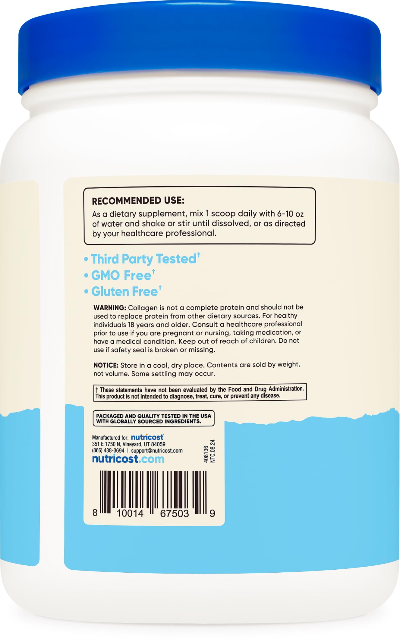 Grass-fed bovine collagen source