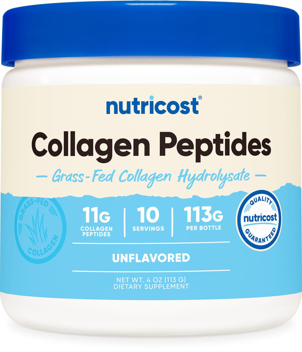Front view of Nutricost Collagen Peptides Powder 4 oz Unflavored
