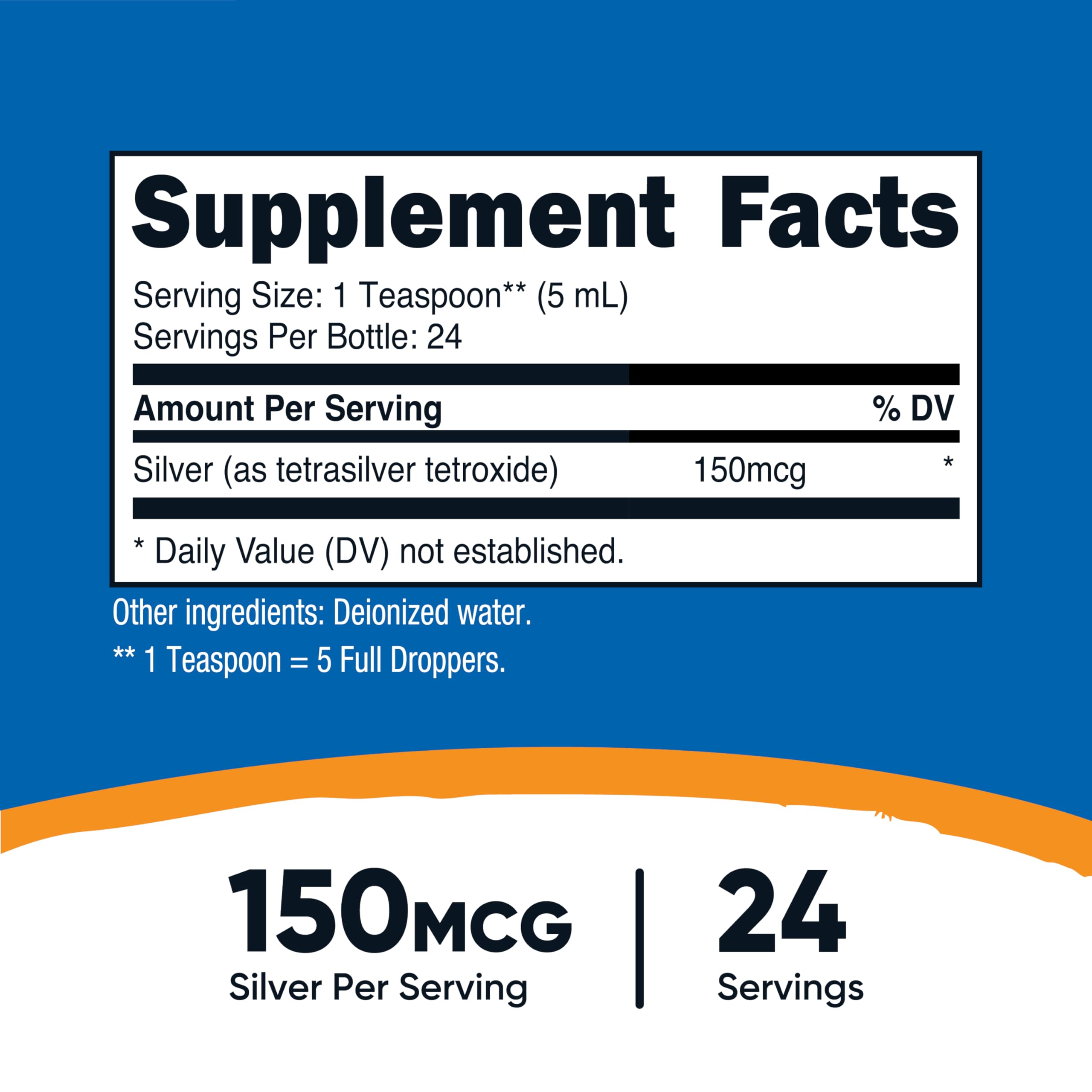 Close-up of Nutricost Colloidal Silver 4oz bottle with dropper