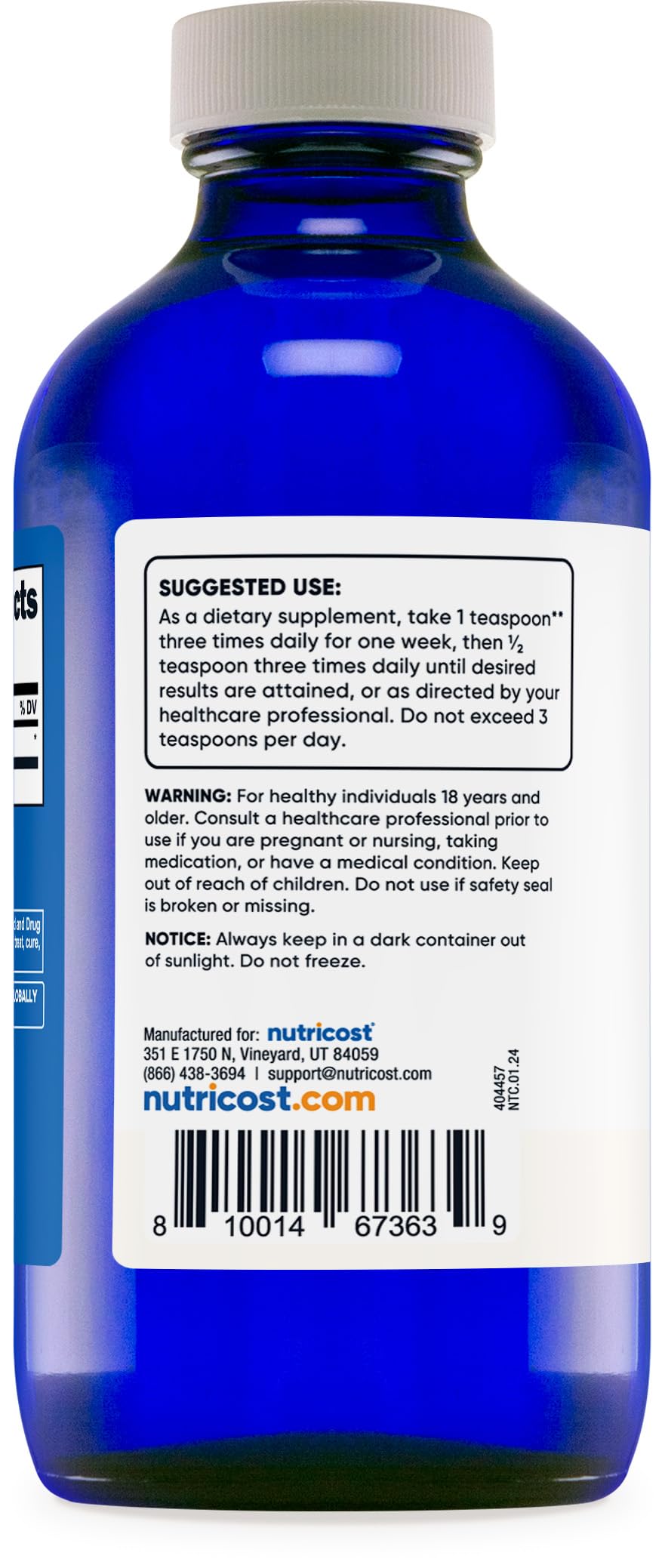 Product features: 8 oz, 150 mcg per serving, non-GMO, gluten-free