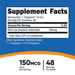 Nutricost Colloidal Silver 8oz bottle – side view