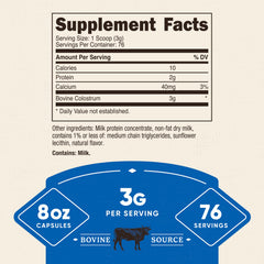 Nutricost Colostrum Powder 8oz serving with scoop