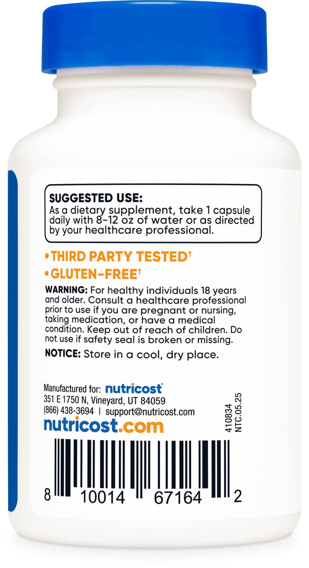 NSF Certified, GMP Compliant, FDA Registered facility