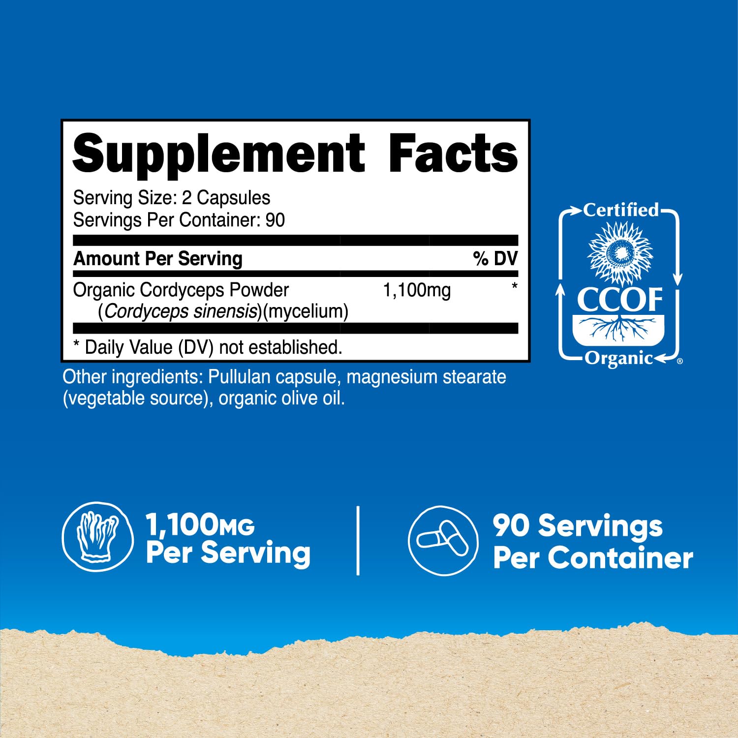 Label shows 1,100mg per serving and 550mg per capsule