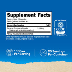 Label shows 1,100mg per serving and 550mg per capsule