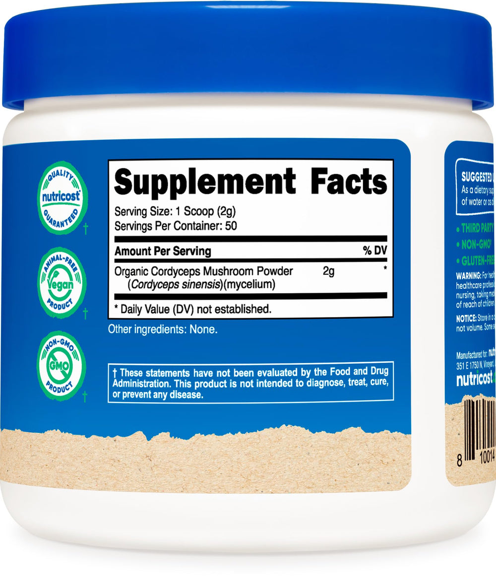 USDA Organic certification seal on the packaging