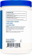 Non-GMO and Gluten Free label on the Nutricost bottle