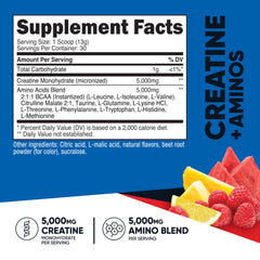 Fruit Punch flavored powder scoop with glass