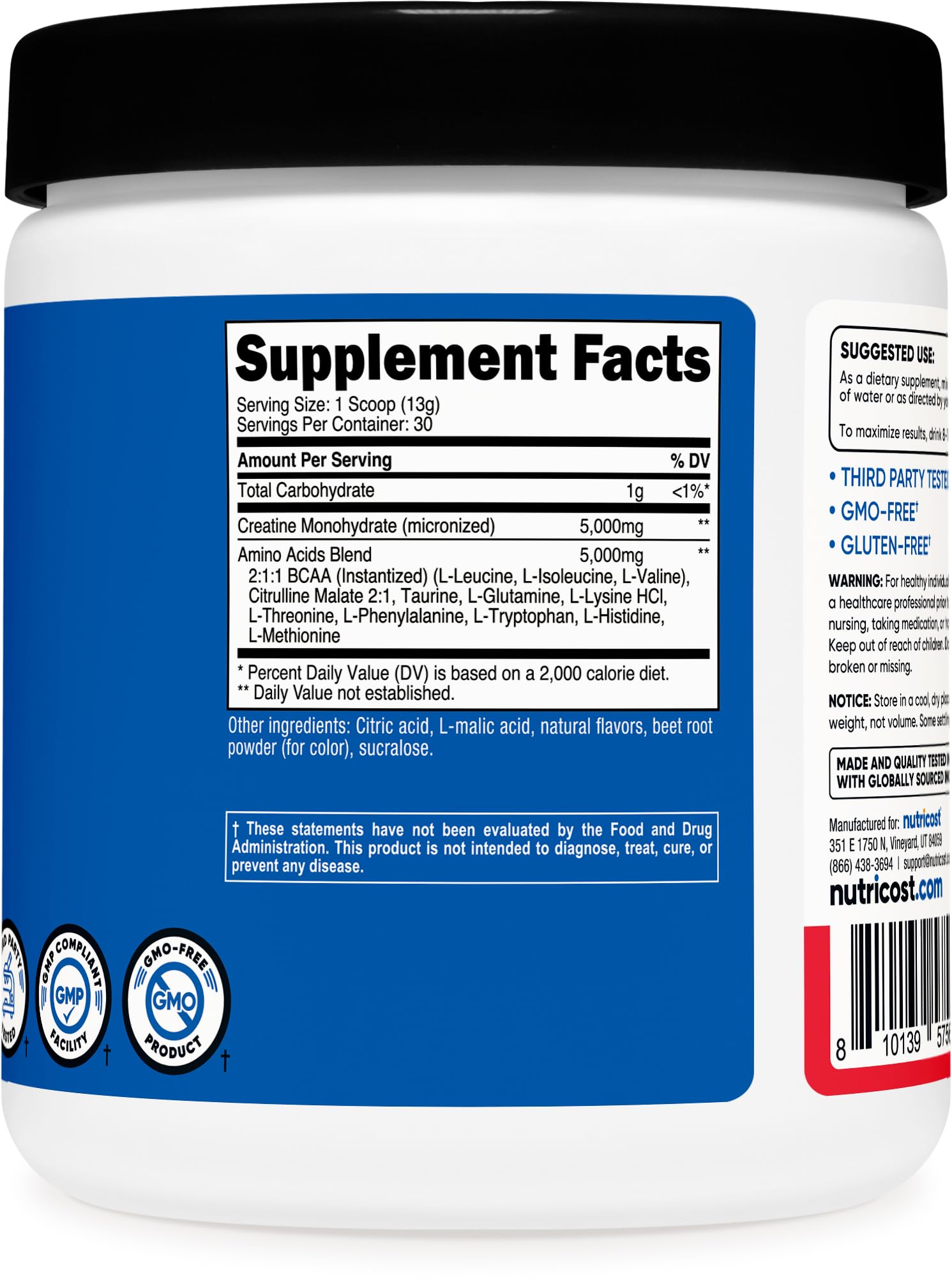 GMP-compliant manufacturing facility seal with third-party testing badge