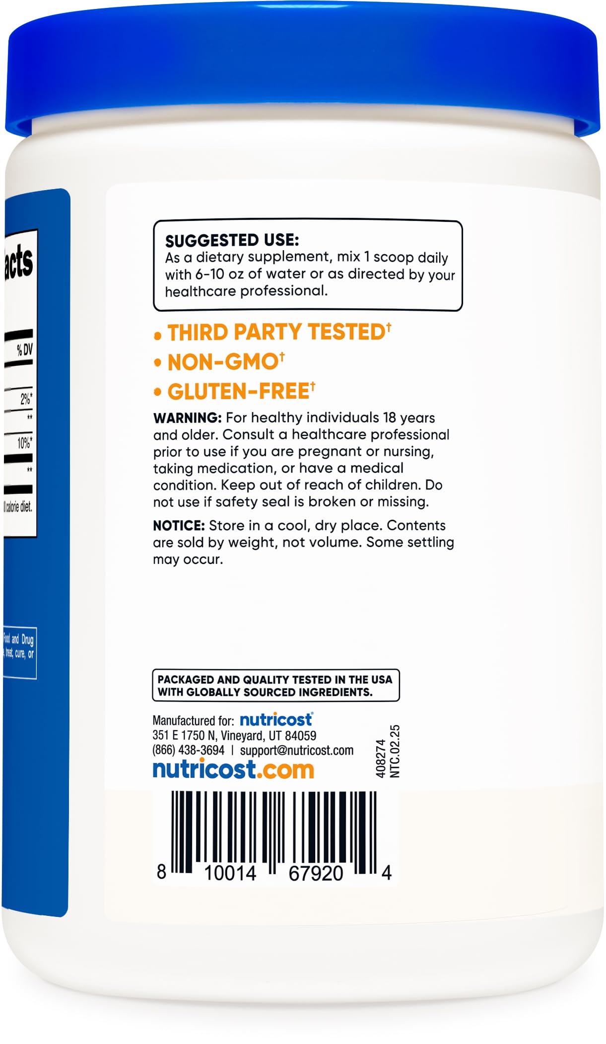 Non-GMO and Gluten Free badges on packaging